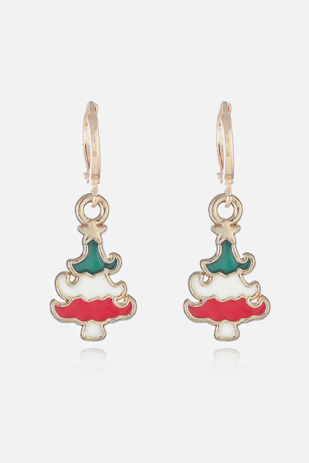 Christmas Theme Alloy Earrings Style E One Size
