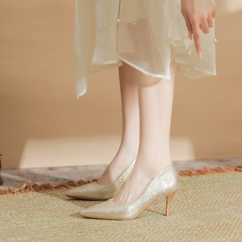 Point Toe Kitten Heels Pumps