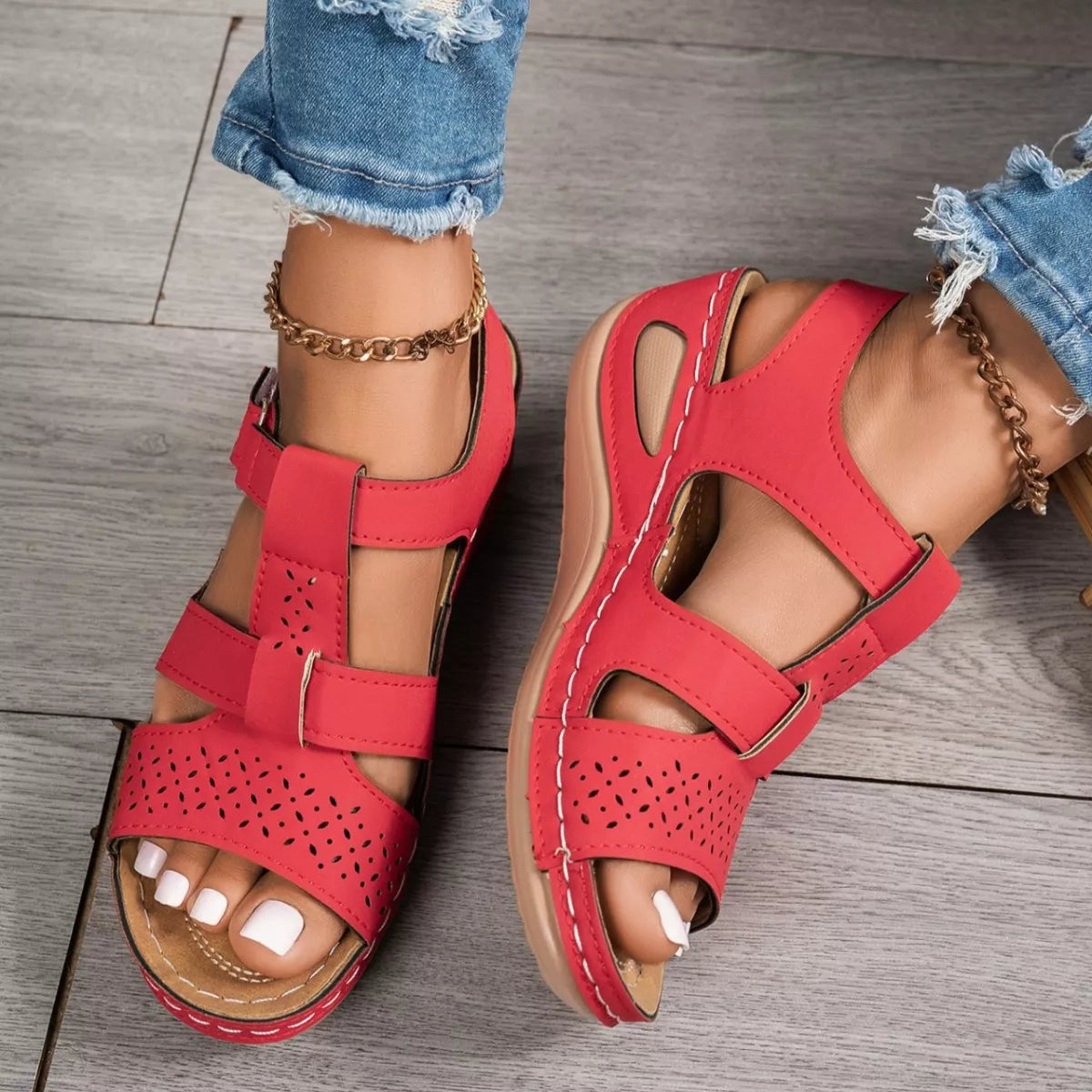 Open Toe Wedge Sandals