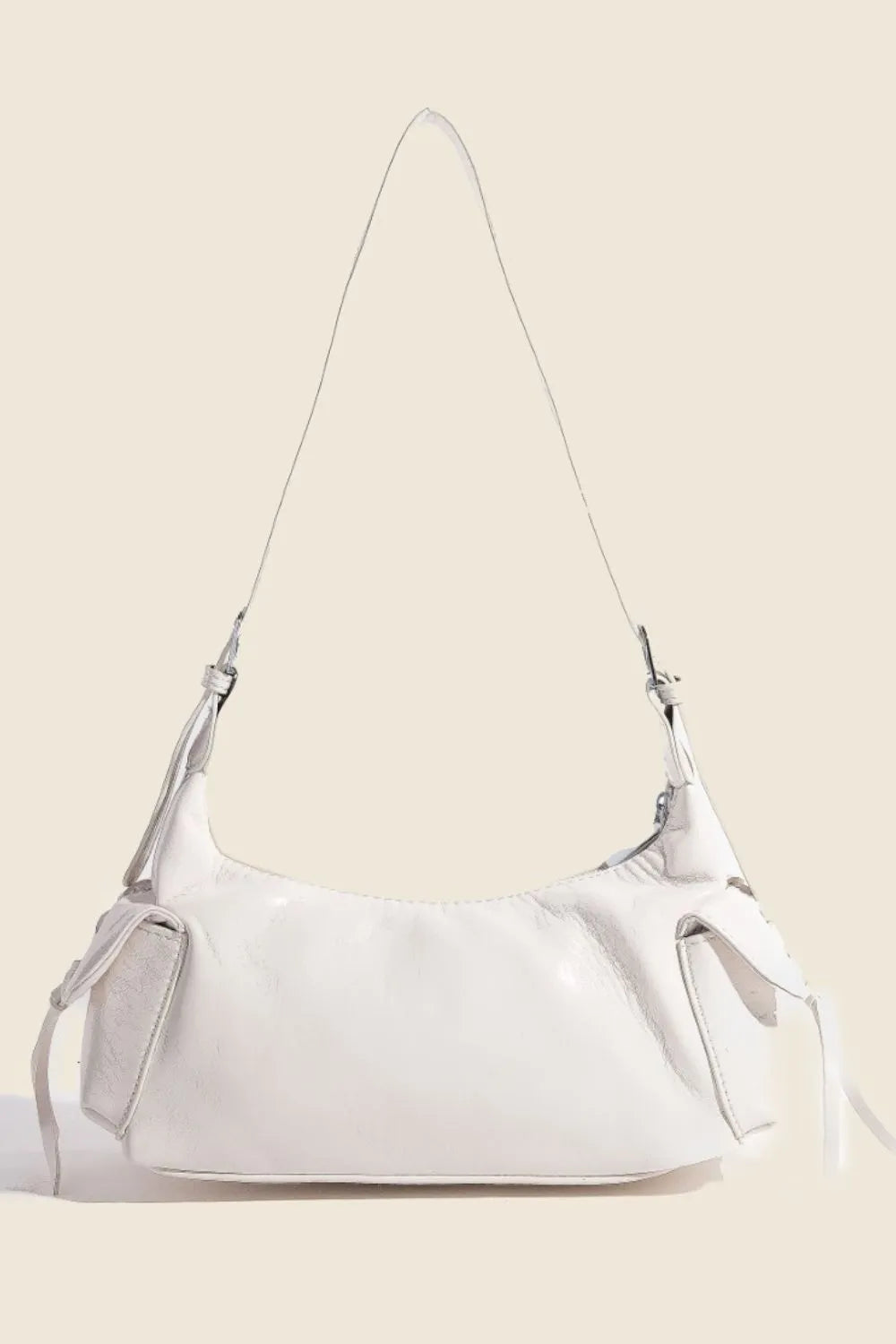 Fame Braided Accent Double Pocket Shoulder Bag IV One Size