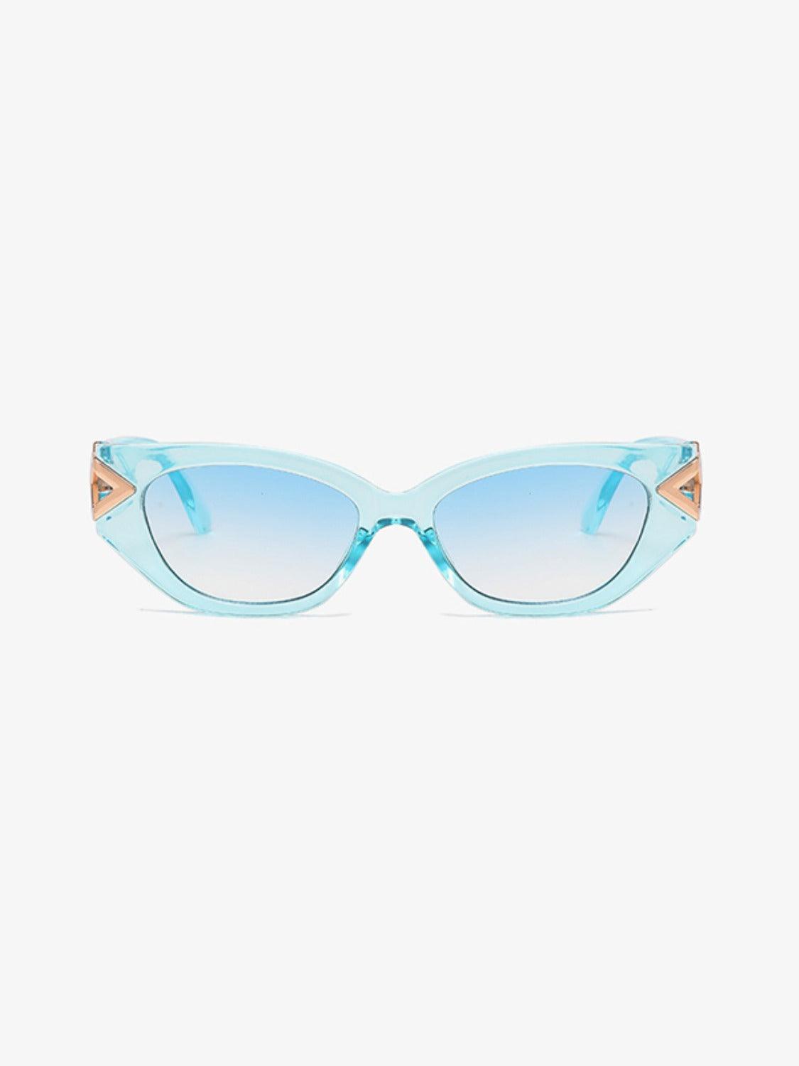 Polycarbonate Frame Cat-Eye Sunglasses Mint Blue One Size