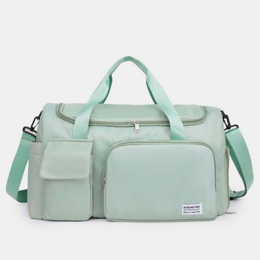 Oxford Cloth Detachable Strap Travel Bag Gum Leaf One Size