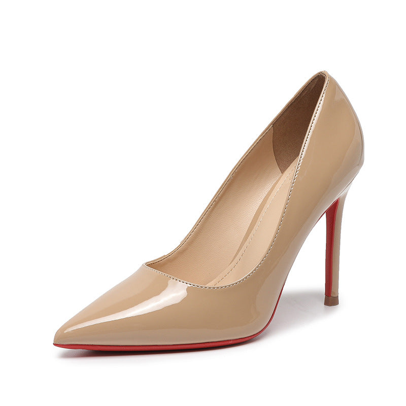 Point Toe Stiletto Pumps Apricot