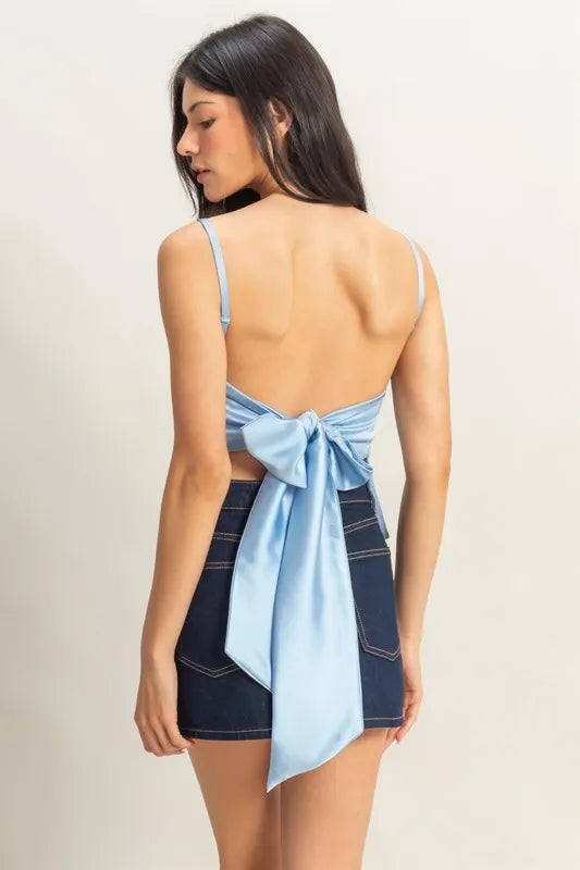 HYFVE Satin Back Tie Detail Cami