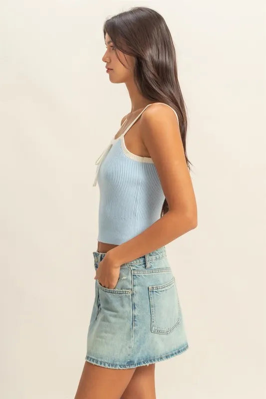 HYFVE Square Neck Ribbed Knit Cami