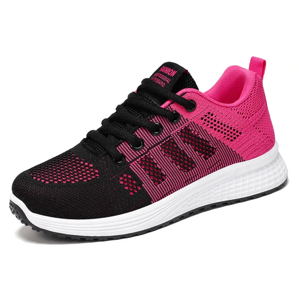 Round Toe Mesh Breathable Athletic Strawberry