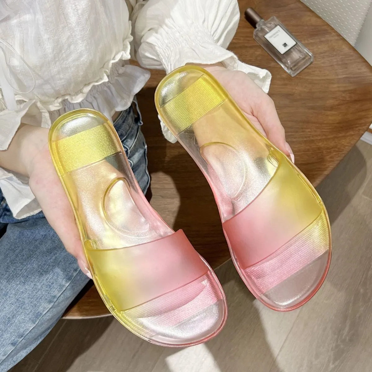 Open Toe Flats Slippers