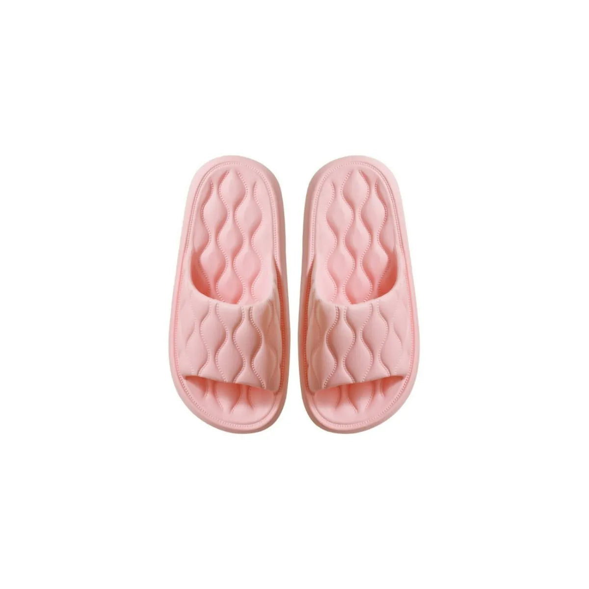 Open Toe Flats Slippers Pink