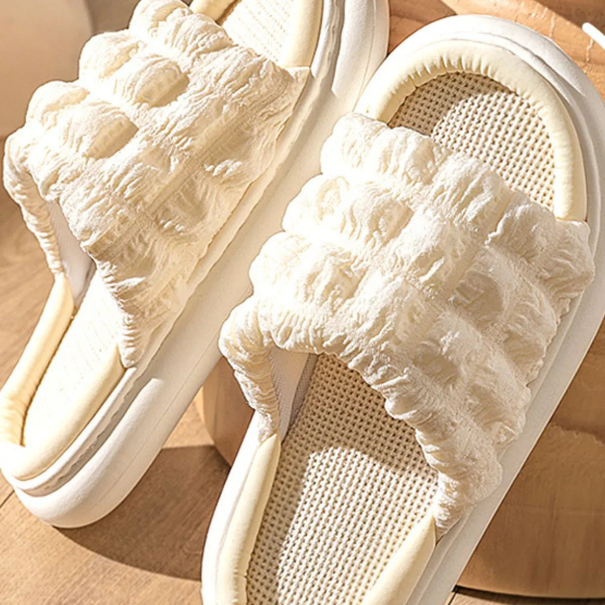 Open Toe Platform Slippers