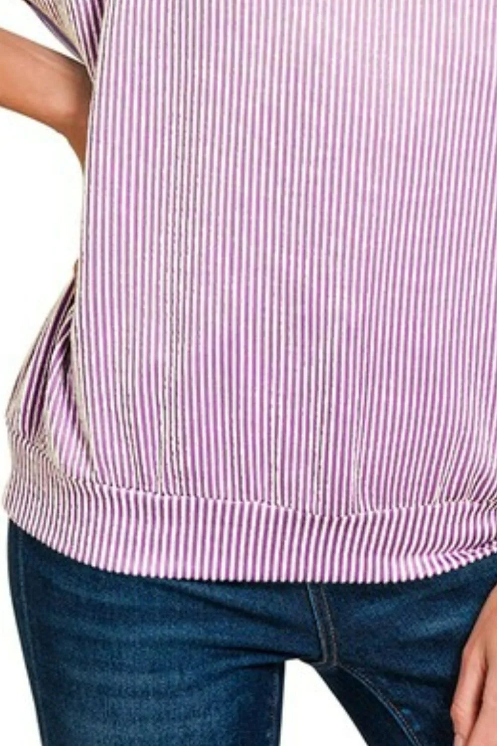 Zenana Corded Rib Short Sleeve T-Shirt