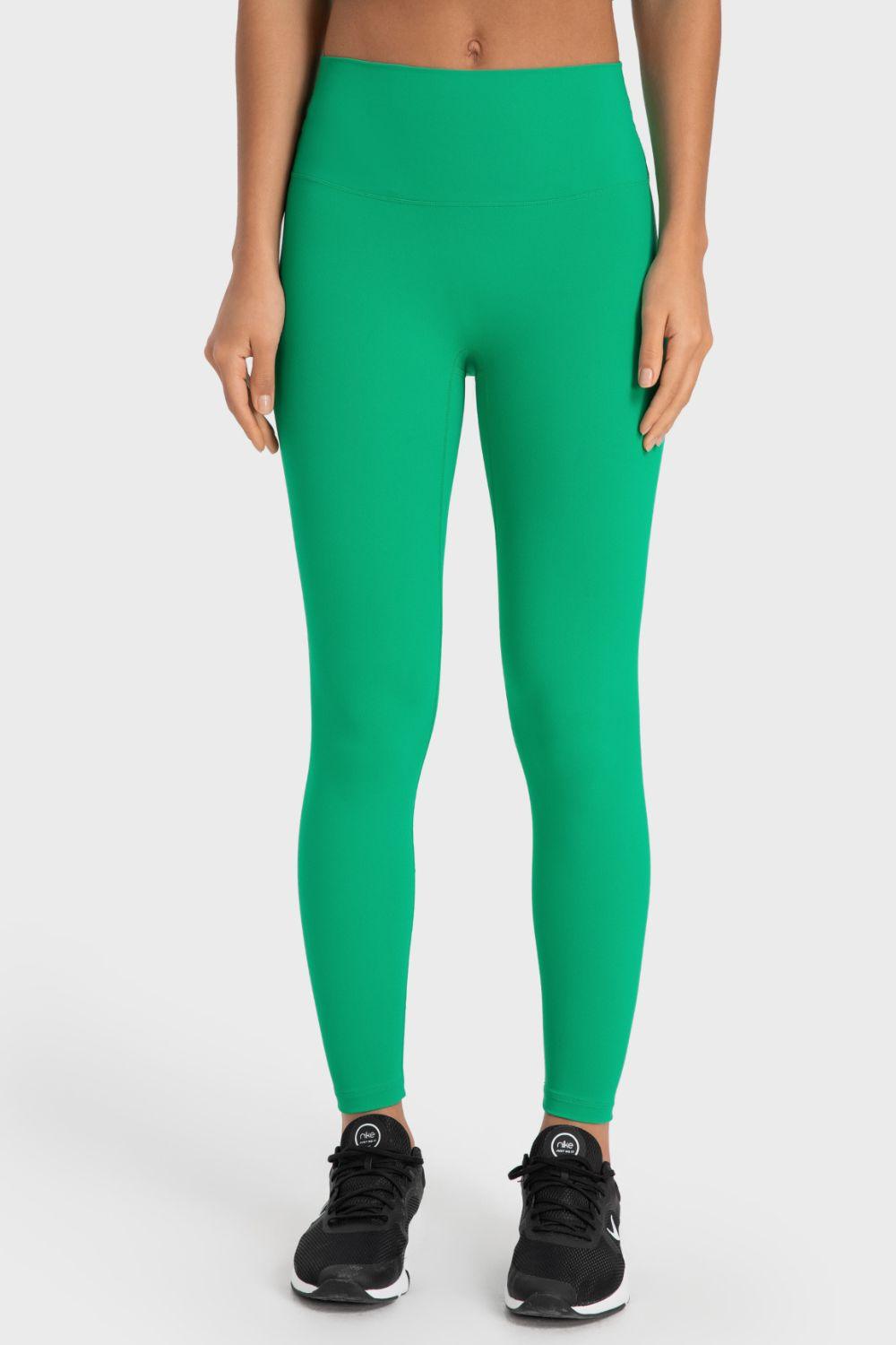 Millennia Basic Full Length Active Leggings Mid Green