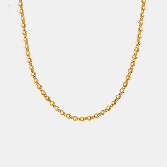 18K Gold-Plated Copper Necklace Gold One Size