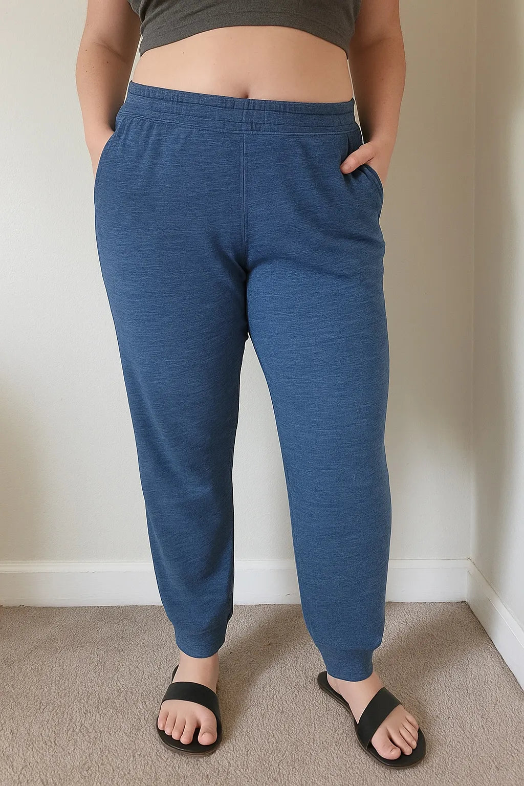Zenana Cotton Slub Jogger Pants