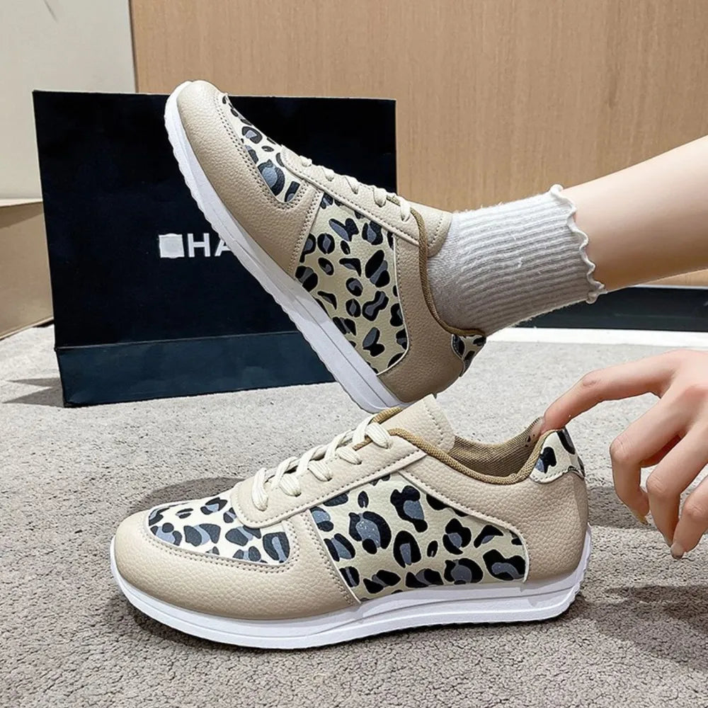 Round Toe Flats Sneakers Khaki