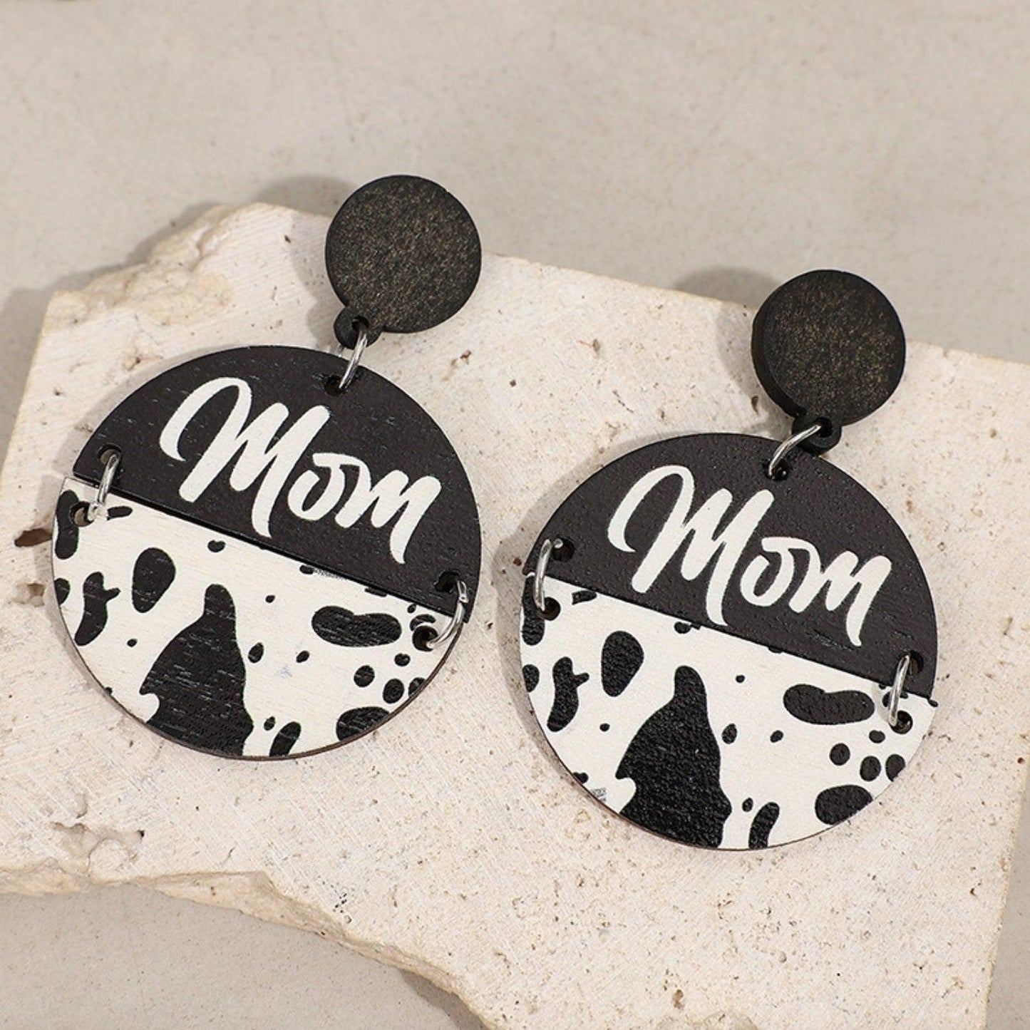 Alloy Wooden Dangle Earrings Style B One Size