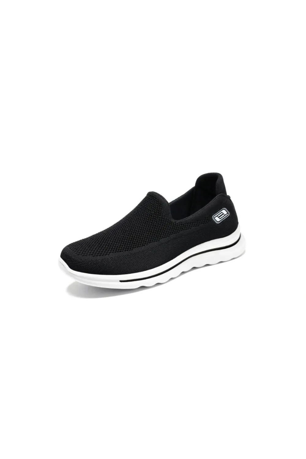 Round Toe Flats Mesh Slip On Black