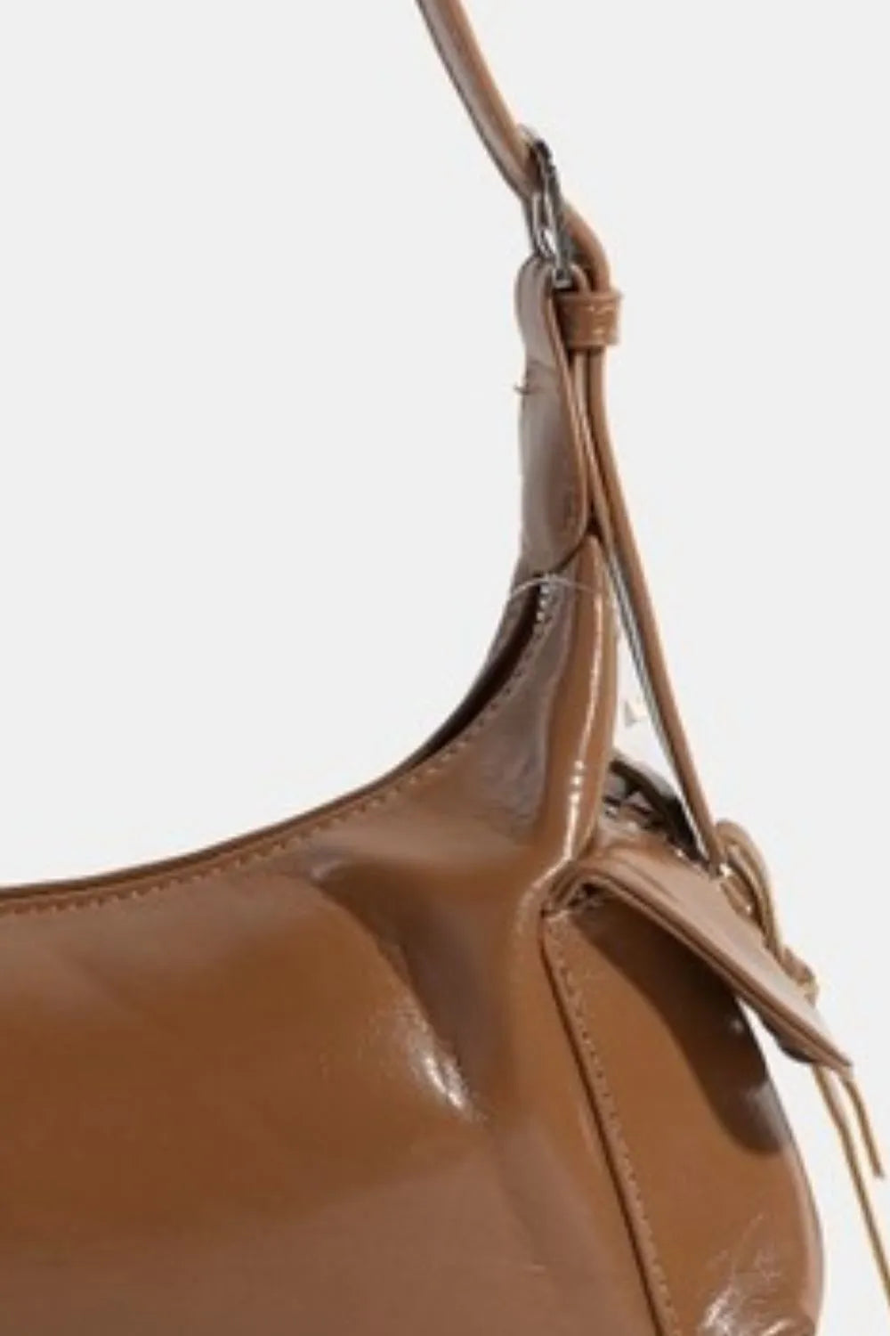 Fame Braided Accent Double Pocket Shoulder Bag