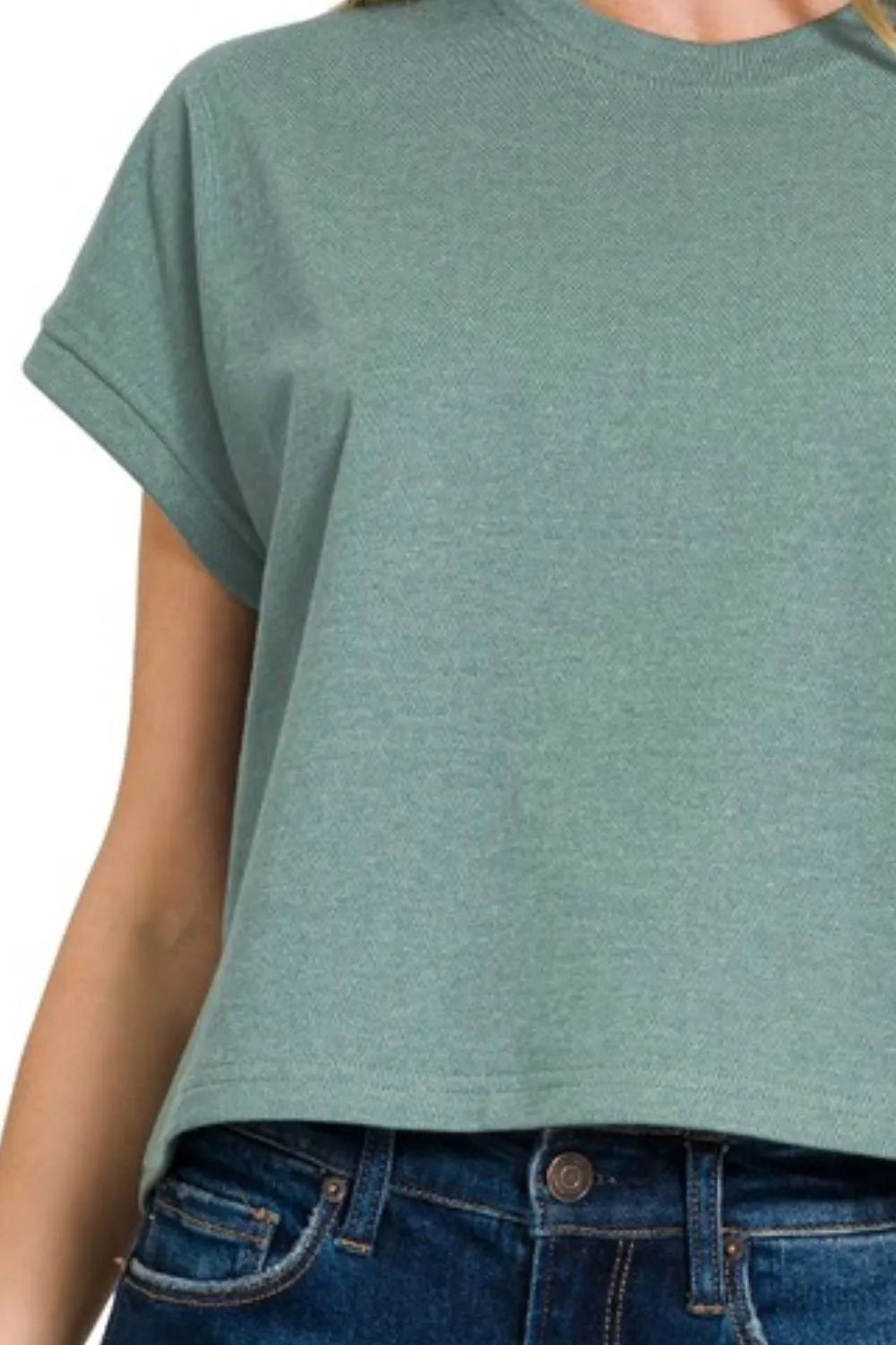 Zenana Premium Cotton Relaxed Crop Tee