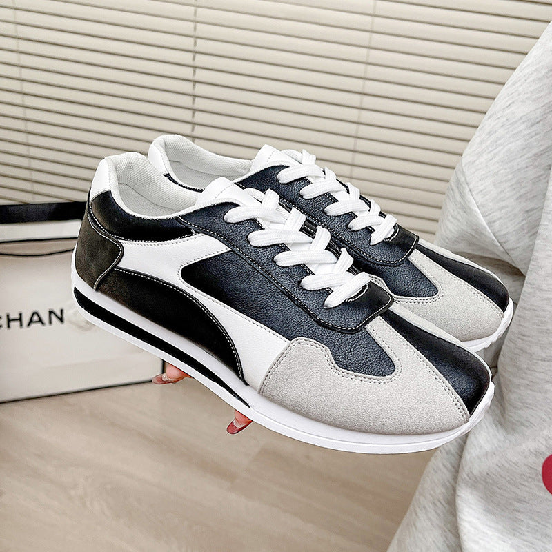 Round Toe Flats Sneakers Black