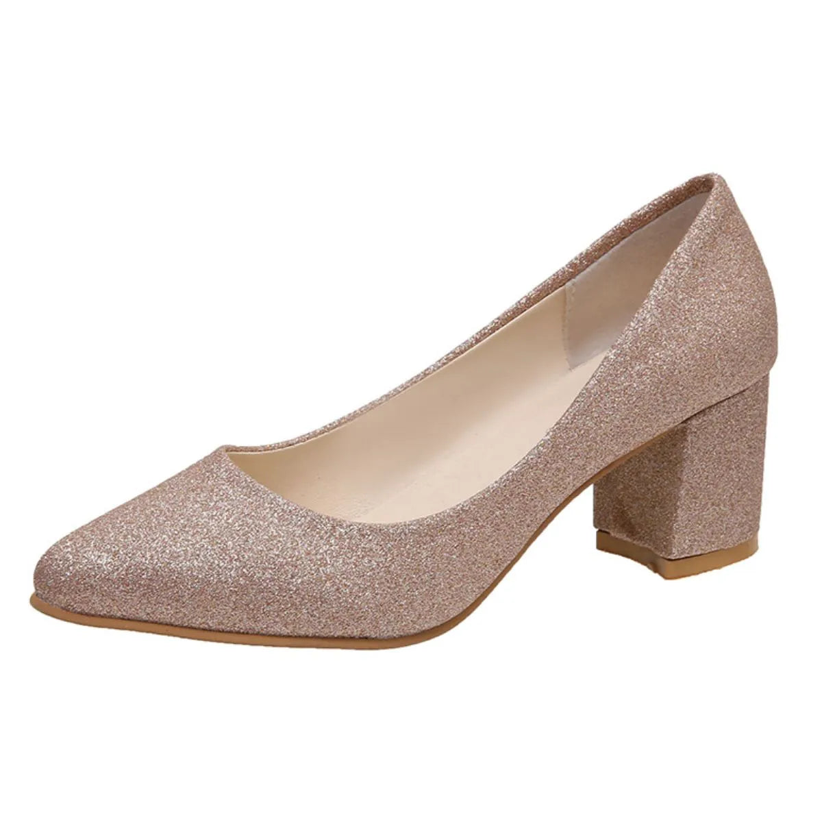 Point Toe Block Heels Pumps