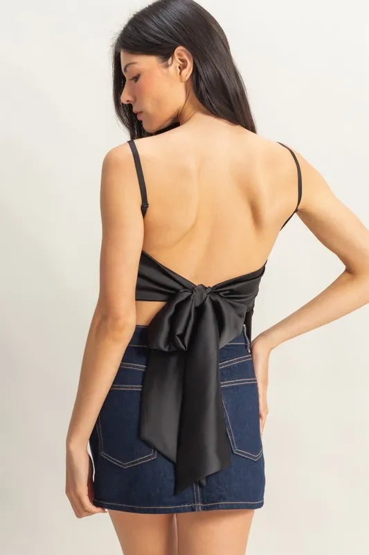 HYFVE Satin Back Tie Detail Cami