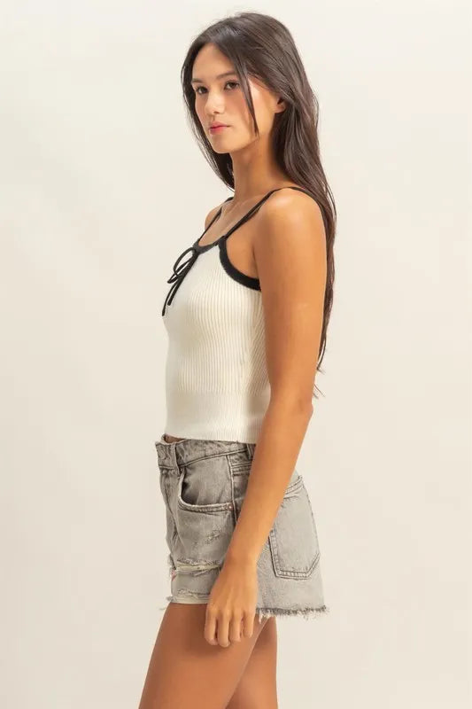 HYFVE Square Neck Ribbed Knit Cami