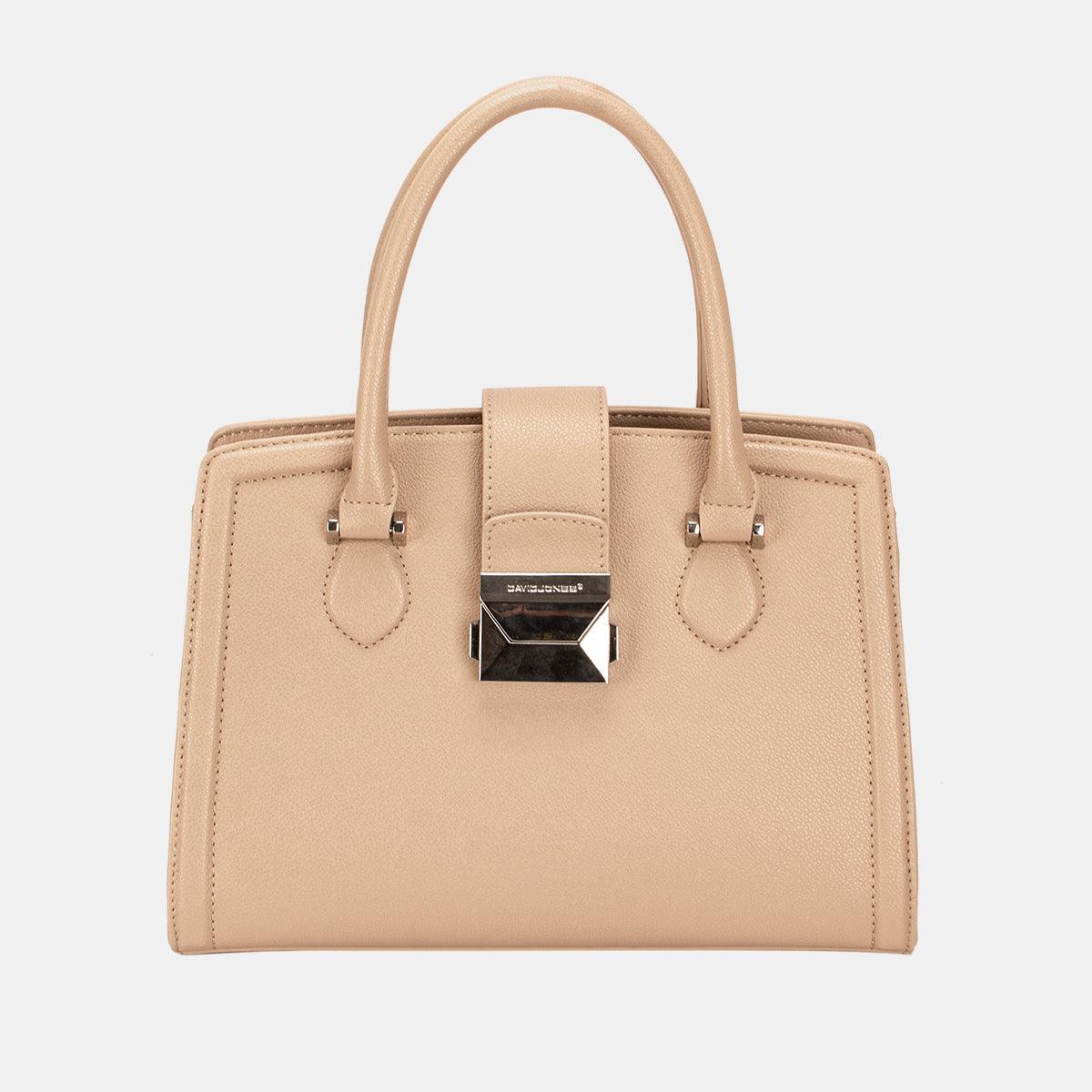 David Jones PU Leather Handbag Camel One Size