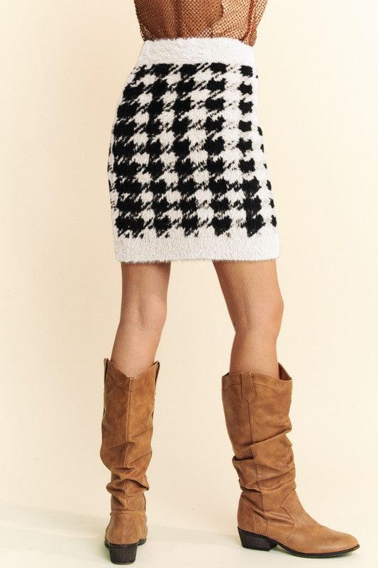 Davi & Dani Scoop Neck Wide Strap Top and Skirt Sweater Set