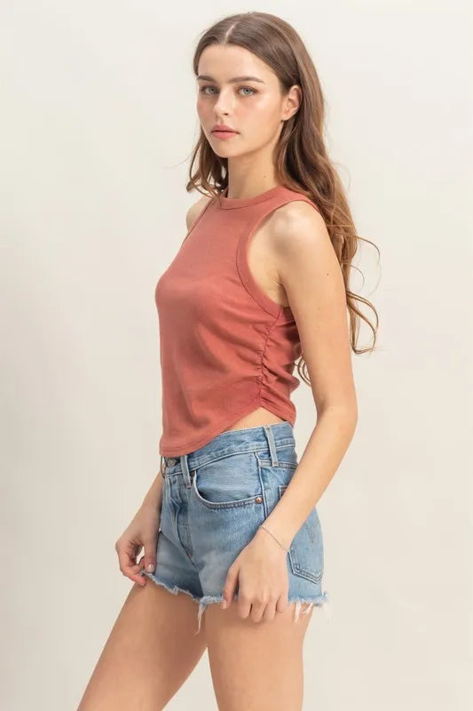 HYFVE Mineral Wash Rib Knit Tank