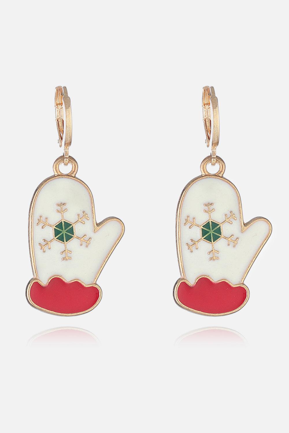 Christmas Theme Alloy Earrings Style B One Size