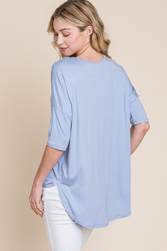 BOMBOM Round Neck Half Sleeve T-Shirt