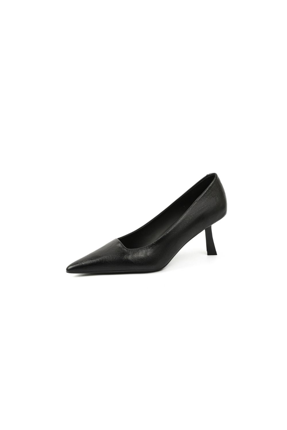 PU Leather Point Toe Pumps Black
