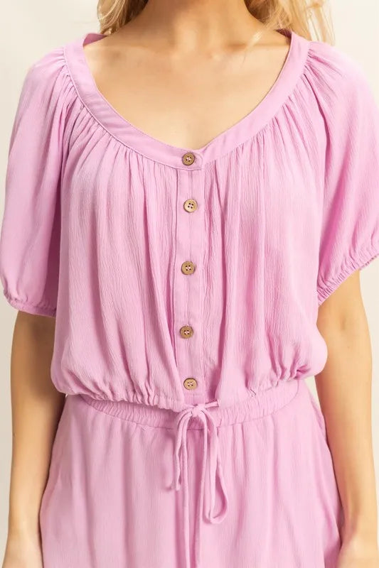 HYFVE Drawstring Hem Short Sleeve Top and Skort Set