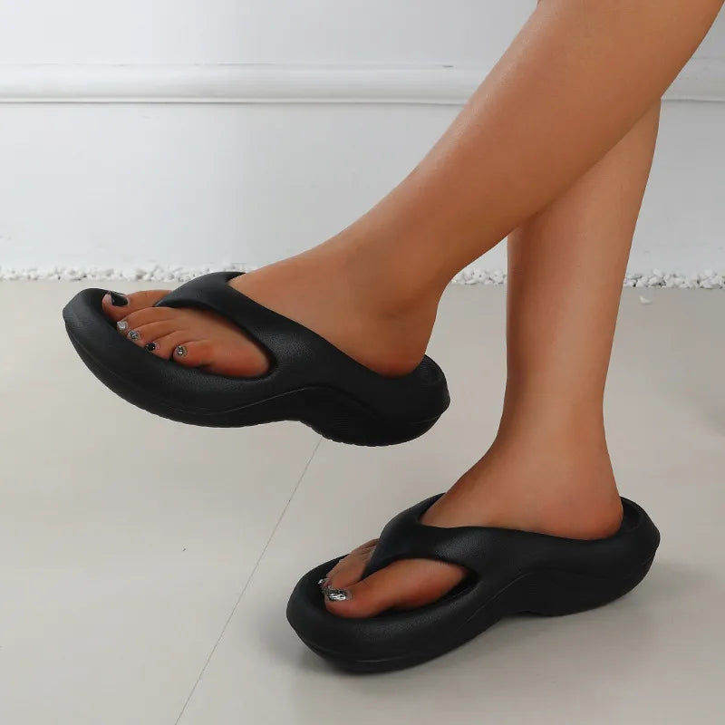 Toe Post Platform Slippers