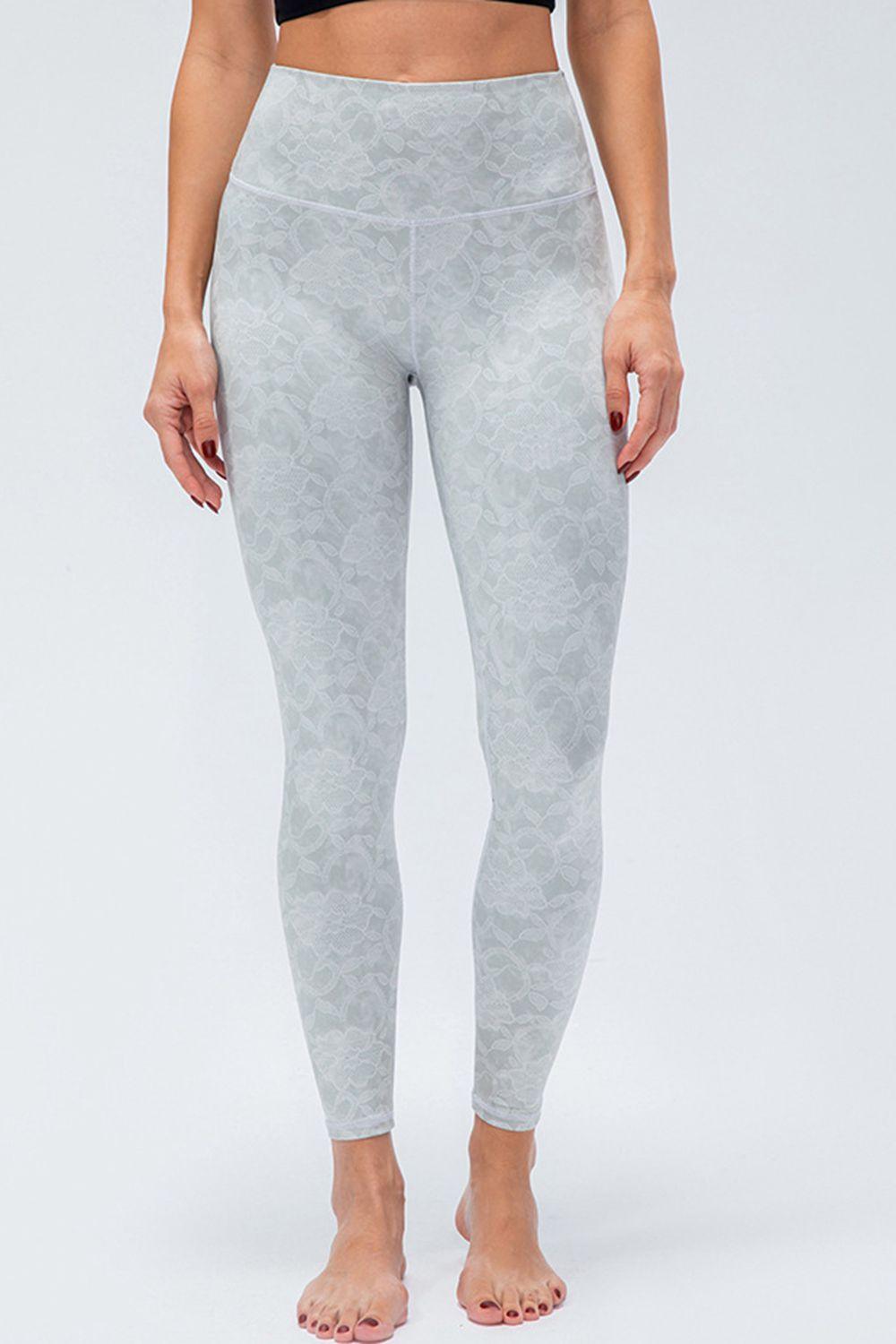 Wide Waistband Slim Fit Active Leggings Ivory