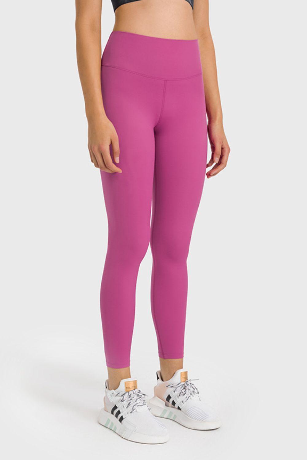 Millennia High Waist Ankle-Length Yoga Leggings Rose