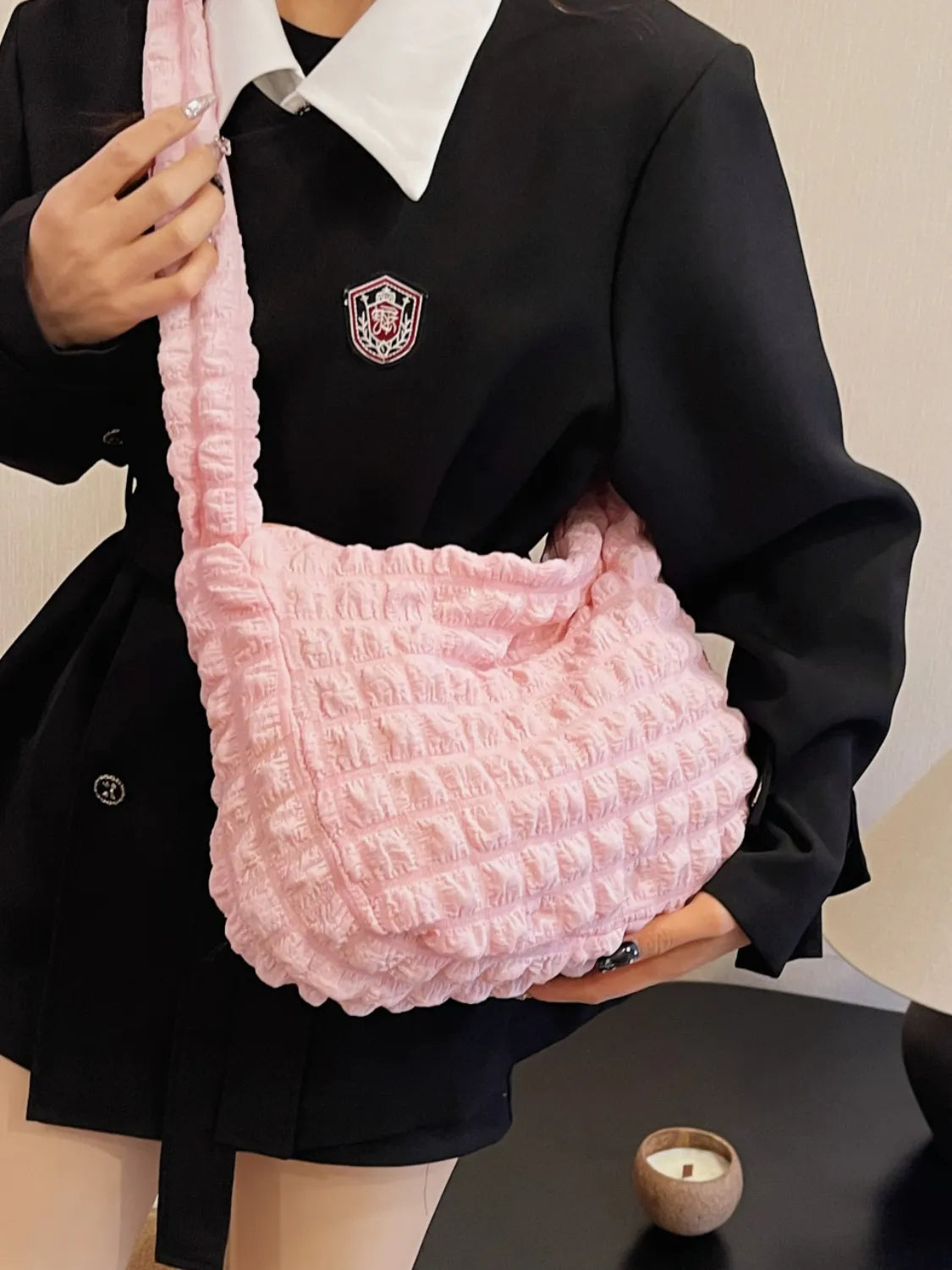 Cloud Puff Shoulder Bag Pink One Size
