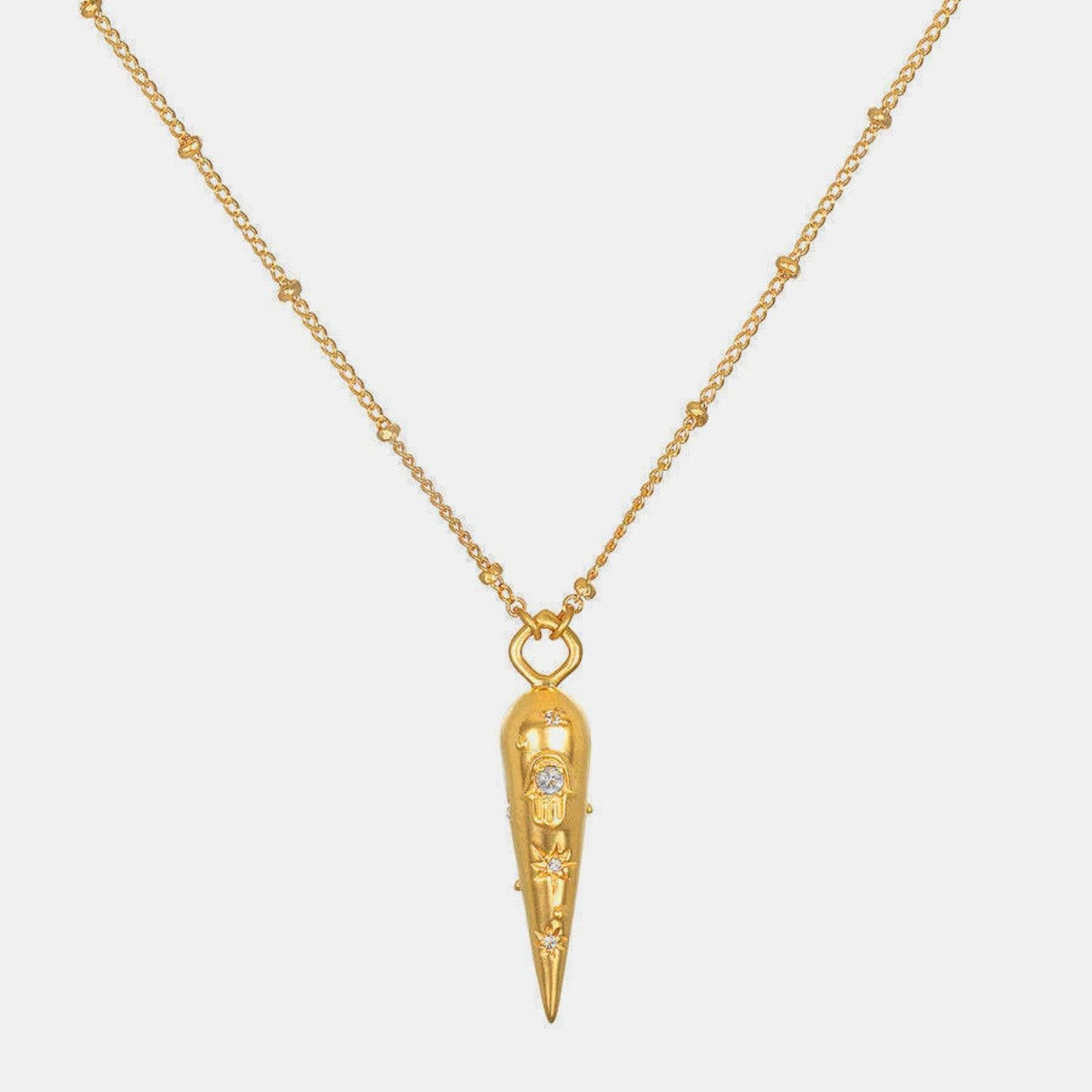 Titanium Steel Pendant Necklace Brass One Size