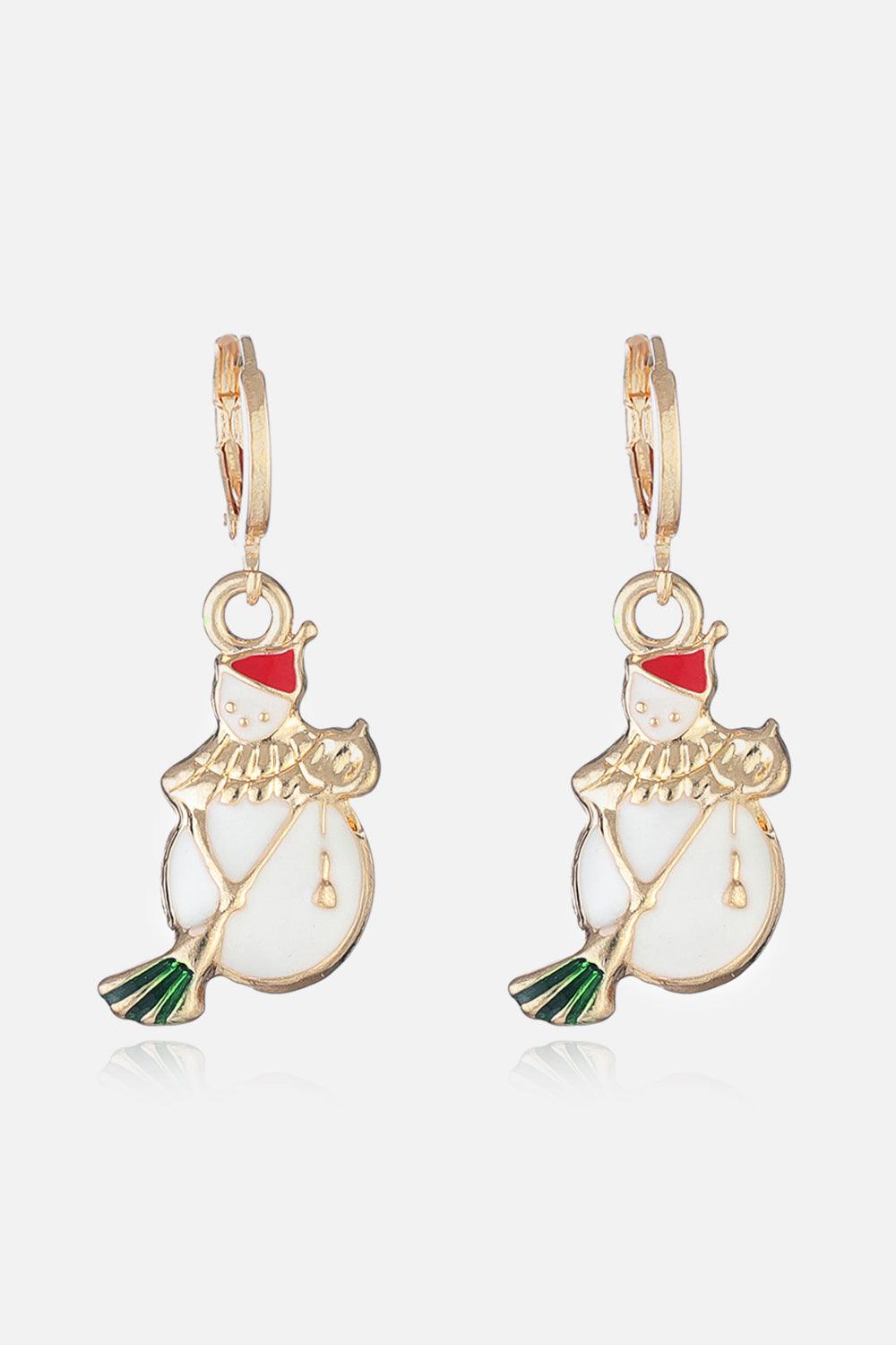 Christmas Theme Alloy Earrings Style D One Size