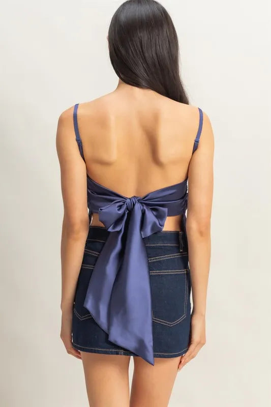 HYFVE Satin Back Tie Detail Cami