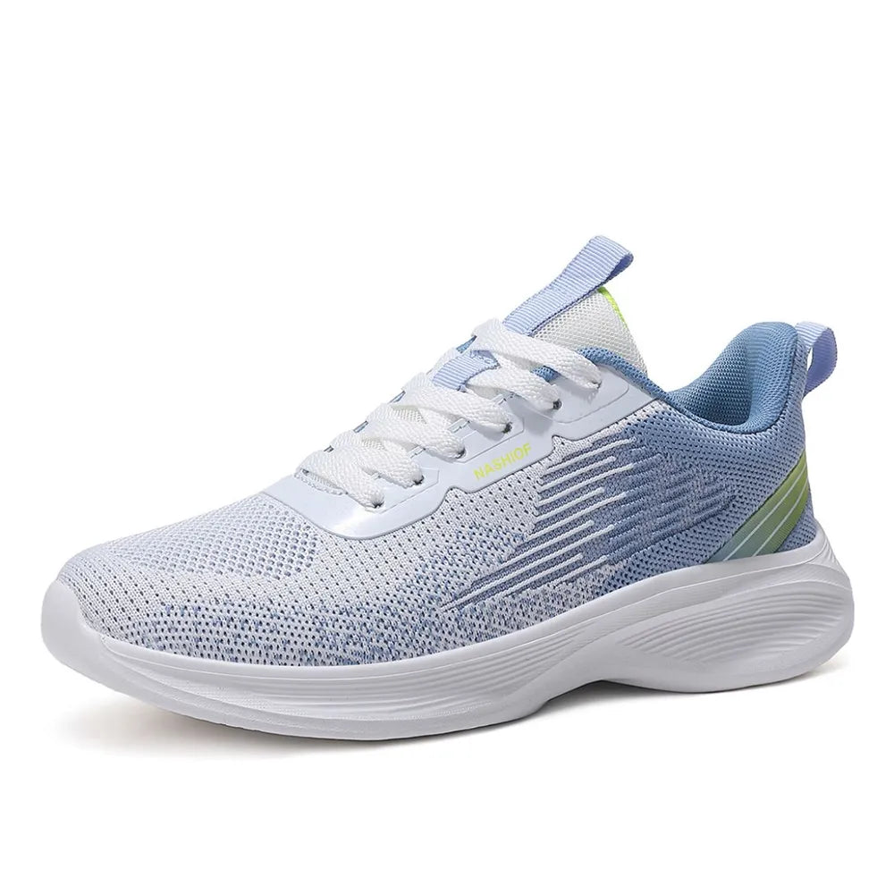Round Toe Flats Athletic Light Blue