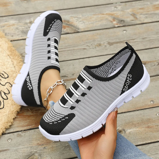 Breathable Mesh Round Toe Sneakers