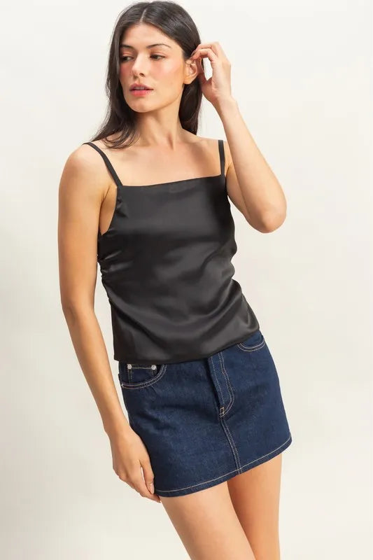 HYFVE Satin Back Tie Detail Cami