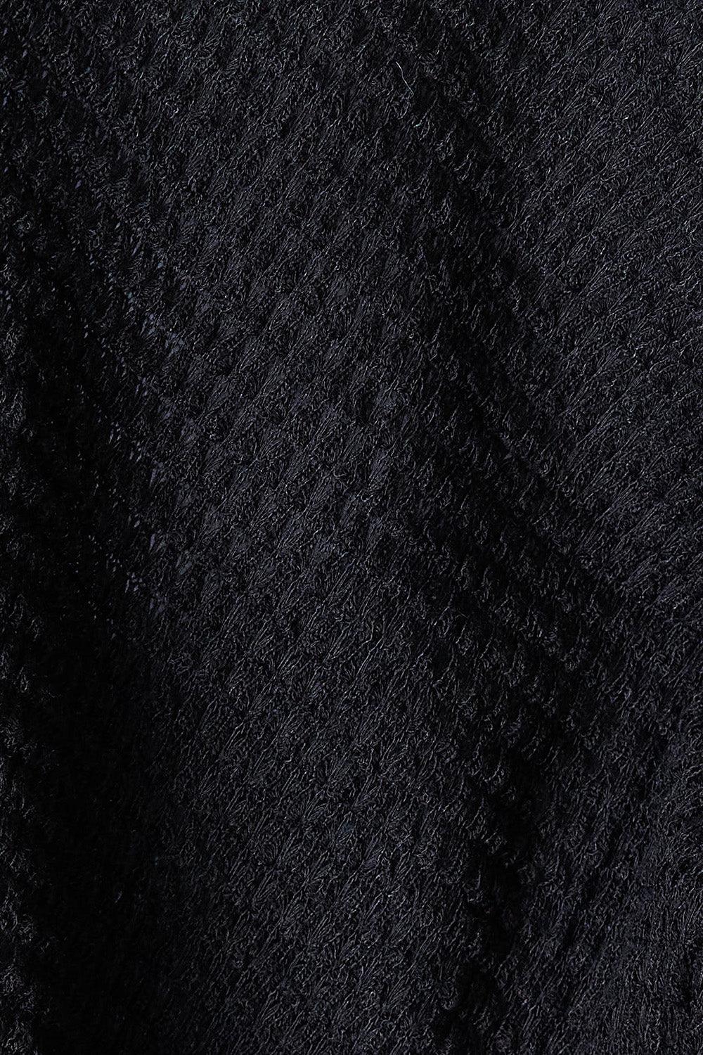 Zenana Full Size Round Neck High-Low Slit Knit Top