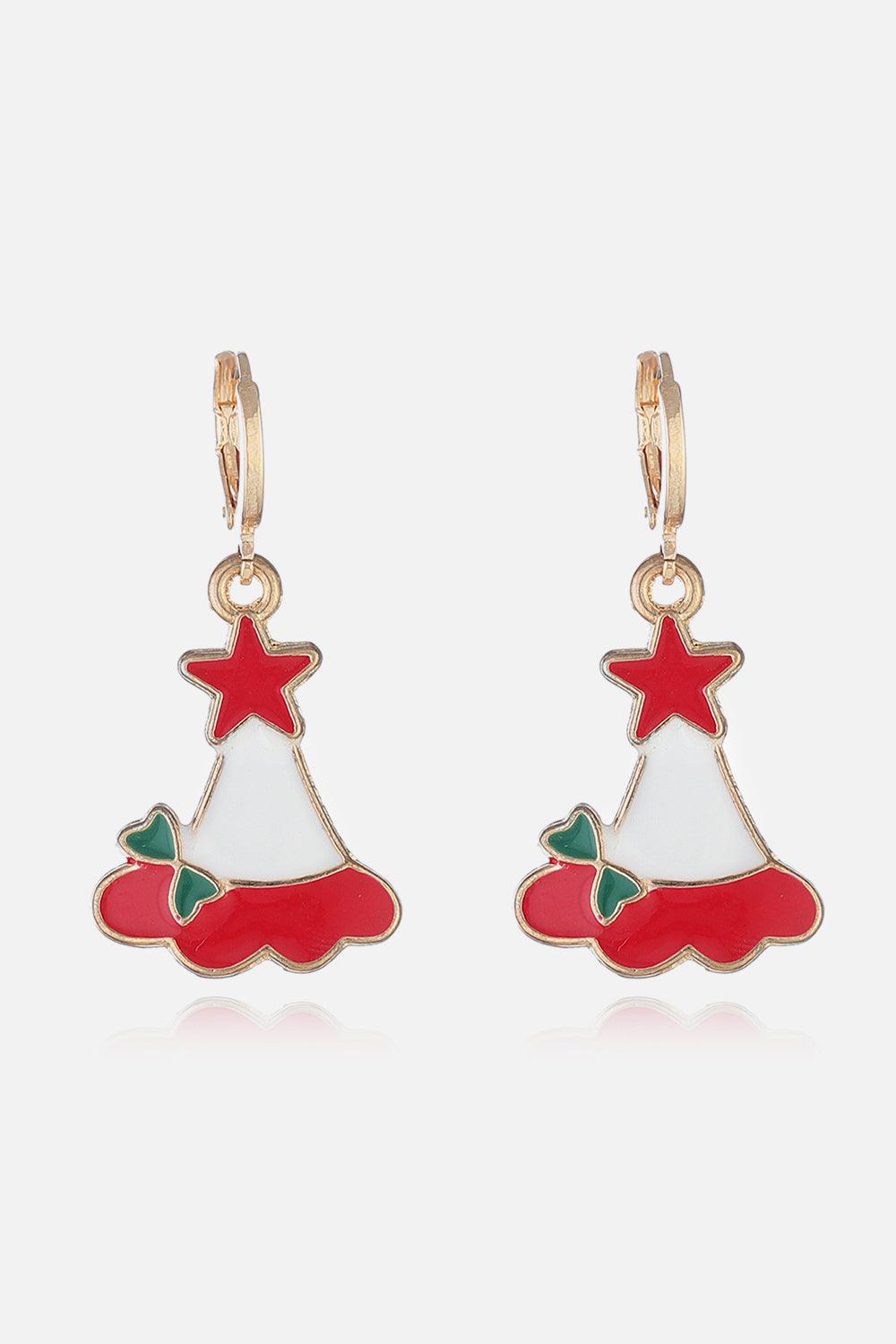 Christmas Theme Alloy Earrings Style G One Size