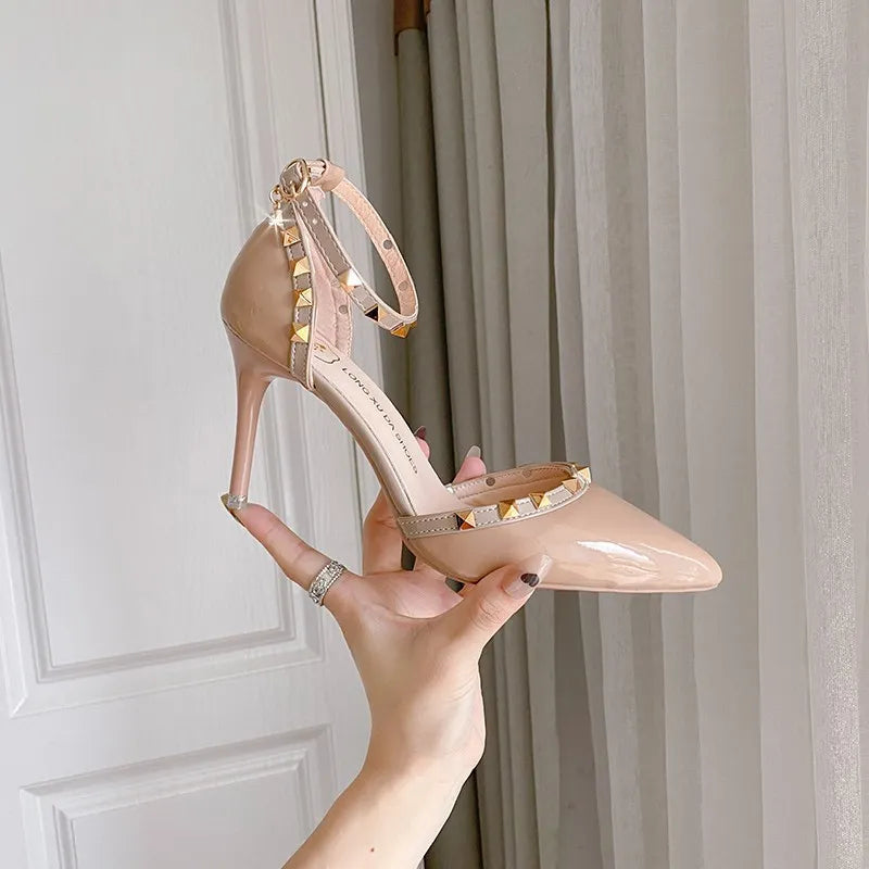 Point Toe Kitten Heels Pumps Apricot