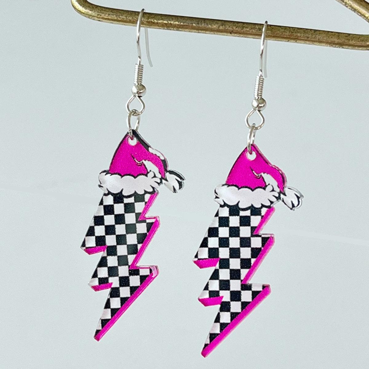 Geometric Shape Acrylic Dangle Earrings Style C One Size