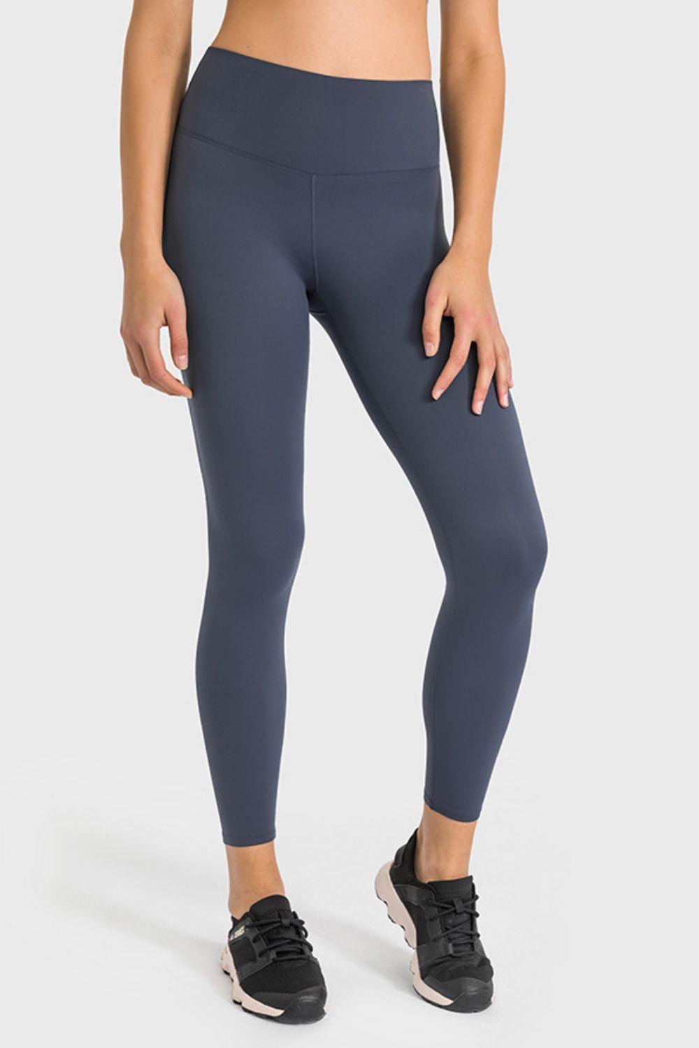 Millennia High Waist Ankle-Length Yoga Leggings Navy