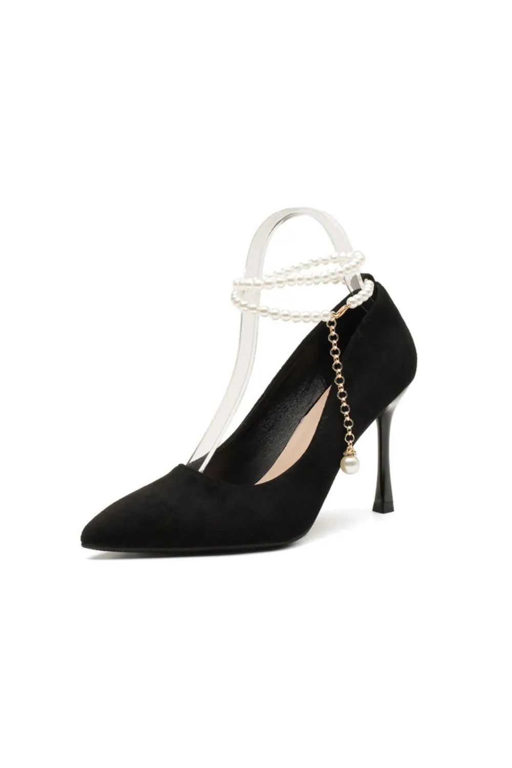 Point Toe High Heel Pumps Black