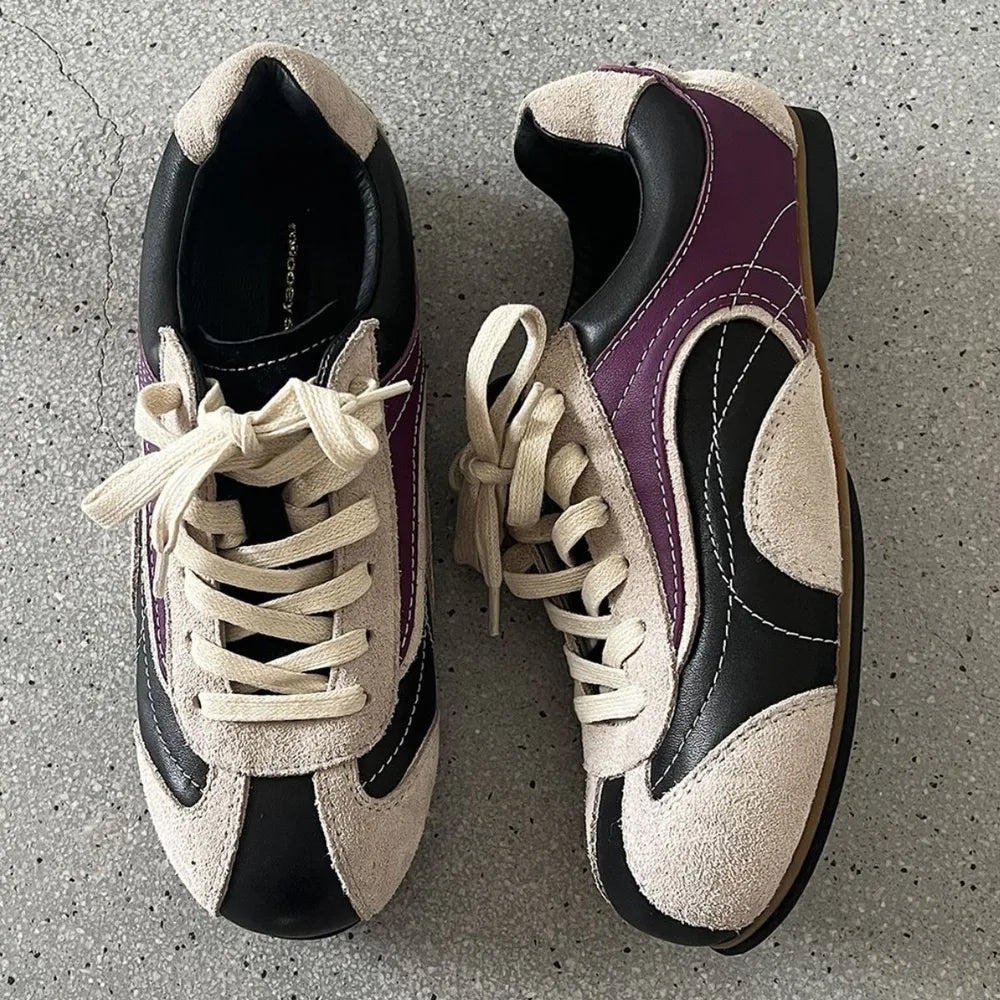 Round Toe Flats Sneakers Purple